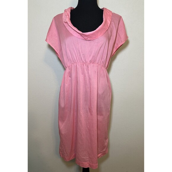 J. CREW Pink‎ Lightweight Thin Sheer Cowl Neck Sundress Women's MEDIUM NWT - Picture 1 of 8